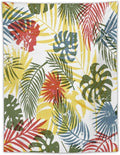 ICMOLYYENLO Boho Green Leaves Tapestry, Mid Century Abstract Tropical Palm Leaves Modern Minimalist Geometric Wall Hanging, Neutral Home Decor Art for Living Room Bedroom Dorm 60x60 Inch