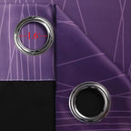 Black and Purple Ombre Blackout Curtains 90 Inch Length | Room Darkening - Image 7