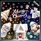 251PCS Christmas Window Clings Stickers for Glass, Xmas Decals Decorations Holiday Snowflakes Santa Snowman Gift and Reindeer Winter Wonderland Decals for Party