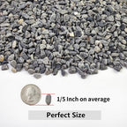 10LB Succulent and Cactus Gravel, 1/5 Inch Natural Decorative Polished Pebbles for Landscaping, Grey River Rocks for Plants, Vases, Aquariums, Terrarium and Outdoor Gardening