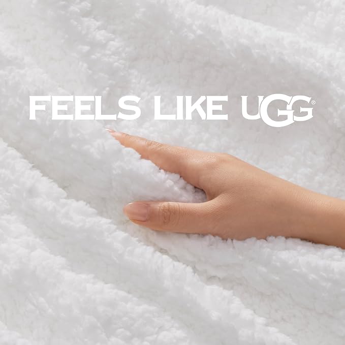 UGG Nita King Blanket, Reversible Plush Fleece, UGG Fluff Plush Face, Smooth - Image 5