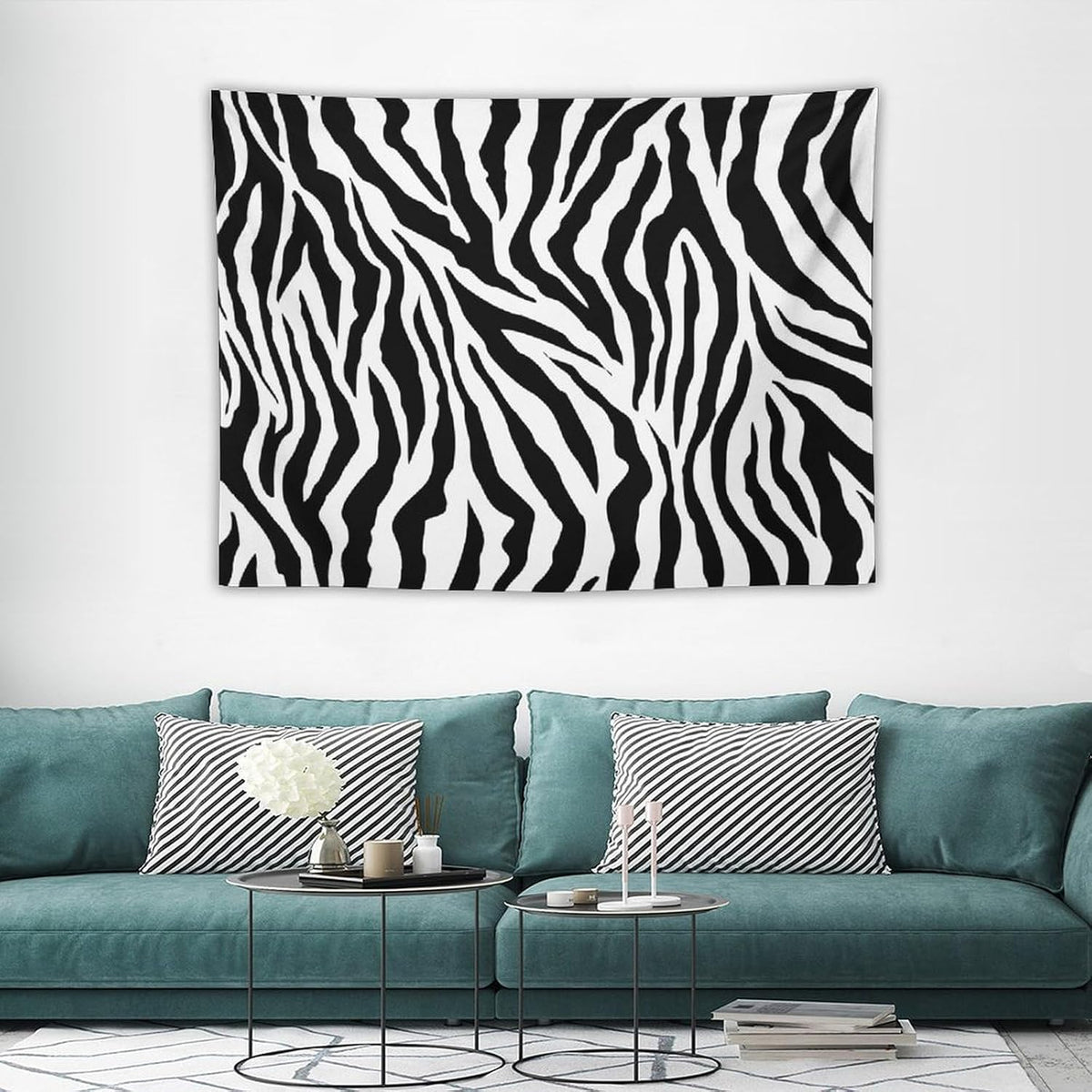 HZOHNAGO Zebra Print Tapestry Nature Wild Animals Black and White Stripe Printed Wall Tapestry Painting Wall Hanging for Bedroom Living Room Dorm 40" W x 30" H