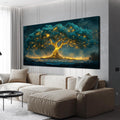 Canvas Wall Art Decor Artwork for Walls Green Wall Art Decor Tree of Life Wall Art for Living Room Wall Art Paintings Prints Gold Tree Wall Decor Art Art Work for Room Home Office Wall Decor 24" X 48"