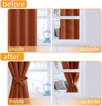Blackout Curtains for Bedroom, 60 x 63 Inches Length, Burnt Ochre | Thermal - Image 4