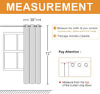 Blackout Curtains for Bedroom and Living Room, Cappuccino W38 x L72 | Light - Image 7