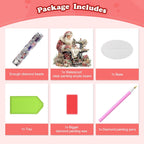 Diamond Art Kits for Adults, Santa Claus with Sewing Machine, Special Shaped Rhinestone Diamond Art Christmas Ornaments, Santa's Domestic, Diamond Painting Desktop Ornament Gem Art Crafts Home Decor