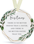 Sister Ornaments 2025 Sis Ornament Sister Christmas Ornament Forever Graduate Best Sis Ever Double-Sided Printing Ceramic 2.9"