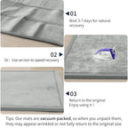 ACOMOPACK Baby Play Mat for Floor 1.3" Thick Memory Foam Play Mat 39"×59" Tummy Time Crawling with Non-Slip Bottom for Living Room,Nursery,Soft Velvet Playpen Mats for Kids,Infants（Light Grey）