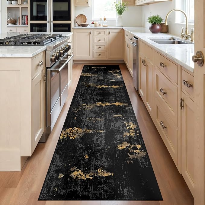 RELEANY Washable Runner 2'x6' Abstract Area Rug by RELEANY