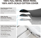Metal Tabletop Ironing Board with Iron Rest, Portable Ironing Board Small with Heat Resistant Cotton Cover, Mini Iron Board for Small Space and Travel, 32 x 12 Inch (Black)