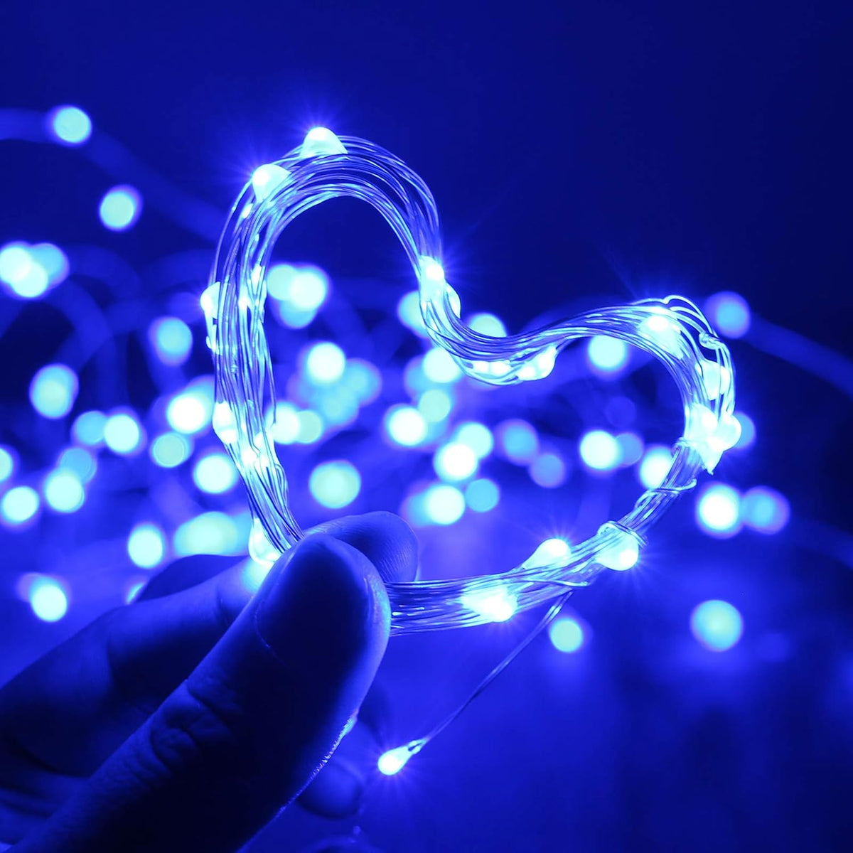 XINKAITE Waterproof LED Fairy String Lights - Starry DIY Decoration for Indoor & Outdoor Parties, Christmas, Holidays (10FT/3Meters, Blue)