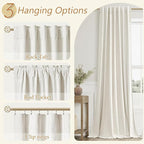 Extra Wide 100% Blackout Linen Curtains - Image 2