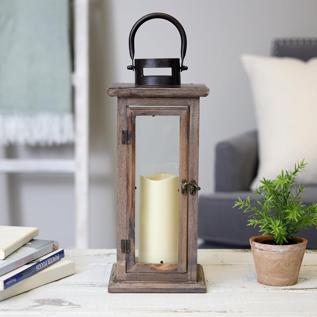 Koehler Home Decor Perfect Lodge Wooden Lantern
