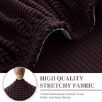 LA MEACK Couch Cushion Cover Loveseat Cover or 2 Seat Sofa Cover Washable - Image 4