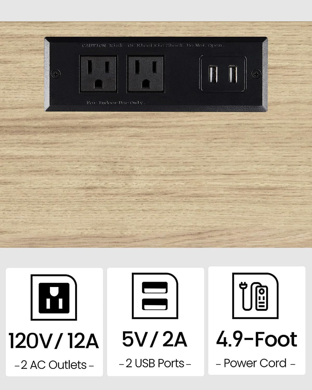 TUTOTAK End Table with Charging Station, Set of 2, Small Side Table with Outlets, Nightstand Bedside Table, 2-Tier Storage Shelf for Small Space, Living Room, Bedroom Oak TB01BO041