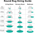 OLANLY Teal Green Round Rugs for Bedroom - Image 8