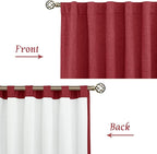 54 Inch Full Blackout Linen Window Curtains - Image 8