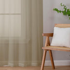 Taupe Sheer Curtains 84 Inches Long 2 Panels, Light Filtering Solid Voile Sheer - Image 8
