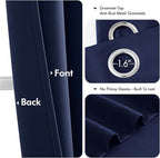 MIULEE Blackout Curtains for Bedroom 2 Panels 55 x 68 Inch Long Navy Blue | - Image 4