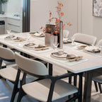 Maxpearl Faux Leather Placemats Set of 6 - Waterproof - Wipe Clean - Heat Resistant - Anti Slip Dining Table Place Mats, Suitable for Indoor & Outdoor Use, 17’’x12’’, Ivory White