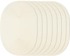 AHHFSMEI Placemats Set of 8 for Dining Table Washable Woven Vinyl Non-Slip 18x12 inches Placemat Heat-Resistant Durable Table Mats for Dining Table Easy to Clean (Oval Beige, 8)