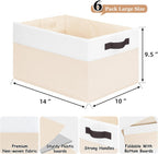 6 Pack Large Toy Box Chest, Collapsible Sturdy Toy Storage Organizer Bins Baskets for Kids, Boys, Girls, Nursery, Playroom, Shelf Baskets for Lego Puzzle Balls, Game Organizer (14L*10W*9.5H)