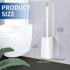 Toilet Brush & Holder Set, 2 Pack Toilet Brushes for Bathroom with Holder, Lightweight Plastic Handle, Space Saving for Storage, Deep Cleaning, Drip-Proof, Easy to Assemble