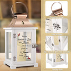 Memorial Lantern, Sympathy Gifts for Loss of Mom/Dad/Loved One, Bereavement Gifts, in Memory of Loved One Lantern,Celebration of Life, Memorial Gifts, Funeral Lantern,Because we Love is in Heaven