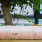 ORINOVA Pink Boho Faux Rabbit Fluffy Fur Rugs - Image 8