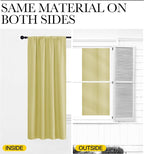 NICETOWN Kitchen Curtains, Short Blackout Drapes, Paler Yellow, Thermal - Image 5