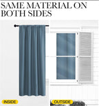 NICETOWN Kitchen Curtains, Short Blackout Drapes, Smoky Blue, Thermal Insulated - Image 5