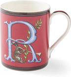 Spode Kit Kemp 12oz Mug in Fine China, R Initial - Custom Coffee Cup for Hot Beverages, Personalized Gift Idea for Her, Him, Friends, Coffee Lovers - Stylish Letter Mug for Daily Use, Dishwasher Safe