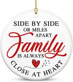 TEEZWONDER Family Ornament Gifts for Women Men - Ceramic Christmas Ornaments 2025 for Tree Decorations - Christmas Birthday Gifts for Mom Dad for Sister Brother, Grandma Grandpa Gift
