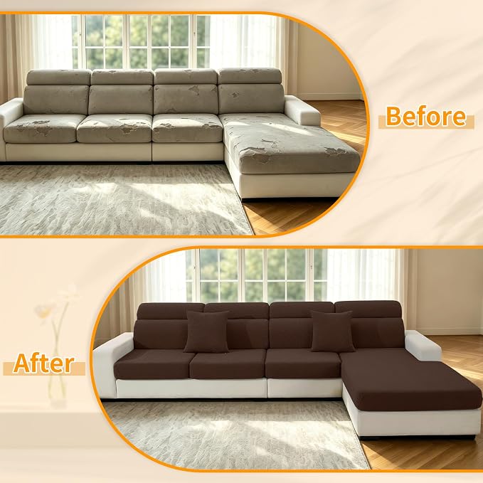 XINEAGE Couch Cushion Covers Seat Cushion Cover Thick Stretch Sofa Slipcovers 3 - Image 7