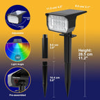 nipify 4 Pack Solar Spot Lights Outdoor Color Changing, 7 Modes Halloween RGB Solar Powered Waterproof Spotlight, Landscape Lighting for Outside Yard Garden Pathway
