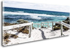 DZL Art S74250 Rottnest Island Beach Seascape Painting Sea Nature Pictures Wall Art Canvas Prints Painting Ready to Hang for Living Room Bedroom Decor Office Wall Decor Home Decoration