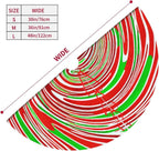 36" Red and Green Swirl Christmas Tree Skirt Sweet Peppermint Candy Tree Mat Base Cover for Xmas Festive Holiday Party Decoration Ornaments
