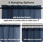 Chyhomenyc Extra Long Navy Blue Sheer Curtains 108 Inches Long 2 Panels - Image 5