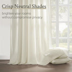Topfinel 105 Inch Curtains 2 Panels Set, Two Packs Pinch Pleat Back Tab Linen - Image 3