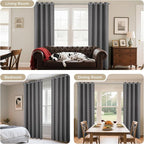 Joydeco Long Blackout Curtains for Bedroom 108 Inch 2 Panels - Image 6