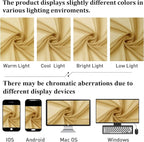 Gold Sheer Curtains 90 Inches Long 2 Panels, Breathable Solid Voile Light - Image 7