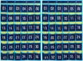 Loghot Classroom Accessories Closet Pocket Chart for Cell Phones Holder Wall Door Hanging Organizer (36 Pockets Blue 2Pc)