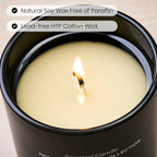 M&SENSE Natural Soy Candle| Linen Breeze | 5.3 oz | Minimalist Scented Candle for Relaxation, Gifting, Home Décor | for Bedroom, Office, Party Small