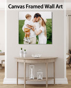 Personalized Custom Canvas Wall Art, Custom Canvas Prints with Your Photos for Living Room, Bedroom, Wedding Pet Baby Family Photo Framed Wall Art, Customized Photo Gift for Family，Friend，Lover，Pet (32L" x 32W")
