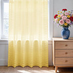 SpaceDresser Check Sheer Curtains 96 Inches Long - Image 3