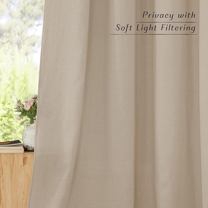 NICETOWN Linen Curtains 96 inches Long - Image 7