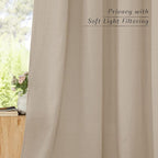 NICETOWN Rustic Linen 102 inch Long Curtains - Image 7