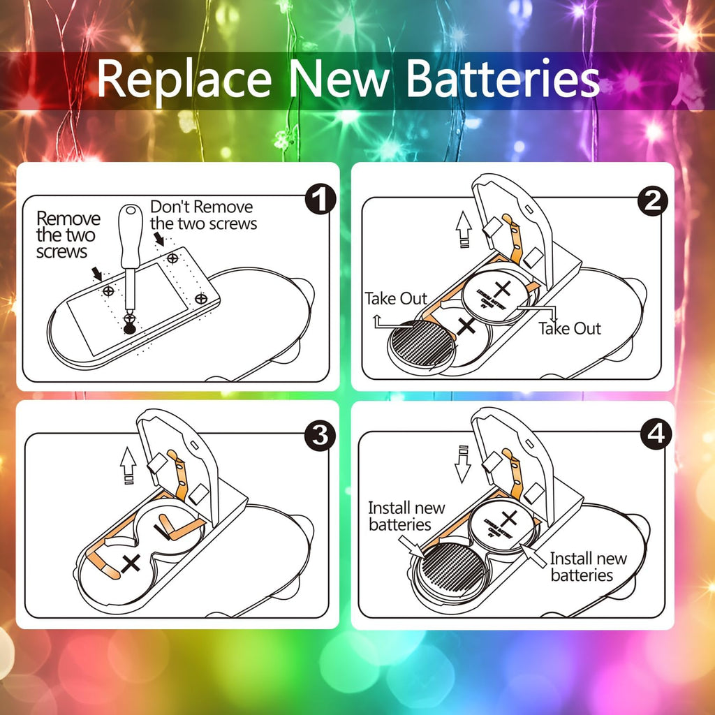 6 Pack Fairy Lights Battery Operated with Timer 2PCS Remote 6.5ft 20LED Multicolor Twinkle Lights Waterproof Silver Wire Fireflies Lights DIY Mason Jar Wedding Party Christmas Centerpiece Table Deco