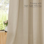 NICETOWN Angora Short Linen Curtains - Image 3