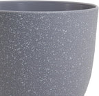 12/10/9 inch Large Plant Pots, 3 Pack Modern Decorative Plastic Planters with Drainage Holes and Saucer for House Garden Plants, Flower Pots for Indoor Outdoor Plants, Speckled Grey